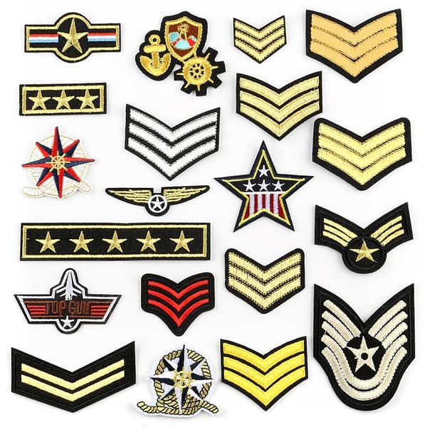 20-pack broderad amerikansk armé-patch sergeantgrad att sy på axeln