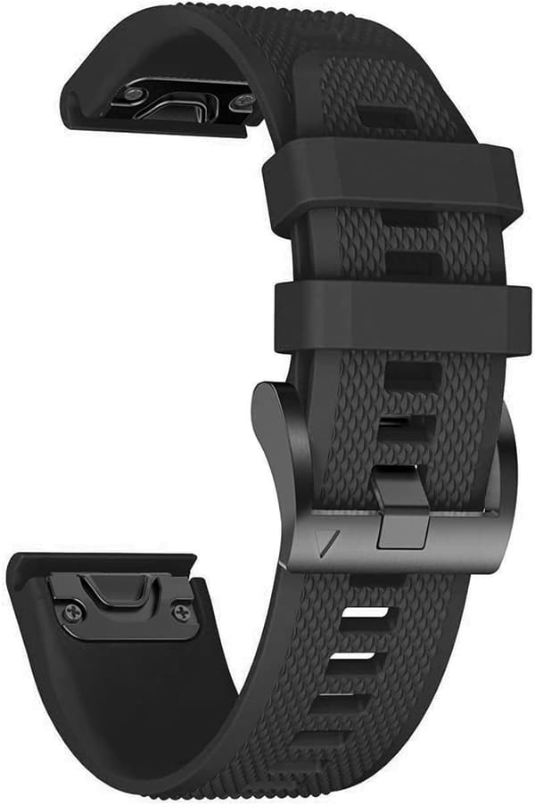 20 mm sort silikonerem til Fenix ​​5S/Fenix ​​5S Plus/Fenix ​​6S