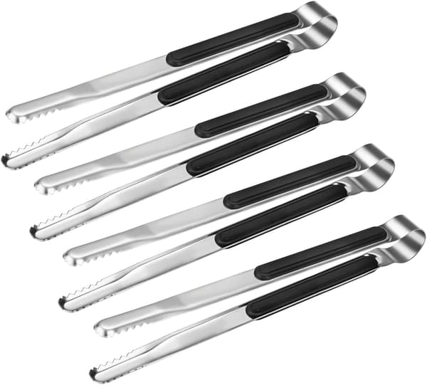 4-pack kökstänger i rostfritt stål, serveringstänger för matlagning, 25 cm