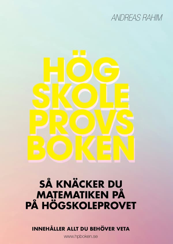 Högskoleprovsboken 9789198382938