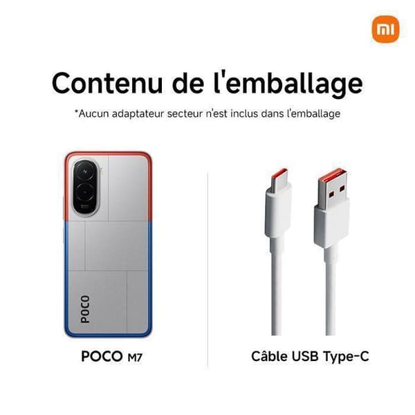 POCO M7 Svart 6 GO + 128 GO