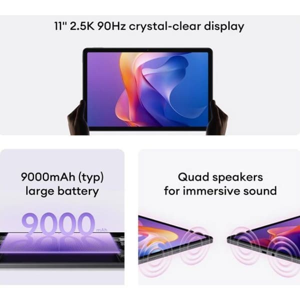 Xiaomi Redmi Pad 2 Touchscreen 11" 4+128GB WiFi HyperOS - Grafitgrå