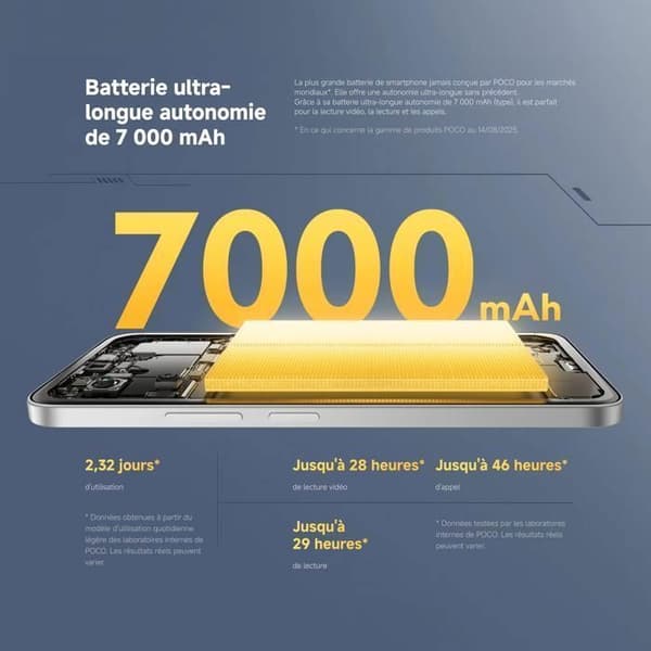 POCO M7 Svart 6 GO + 128 GO