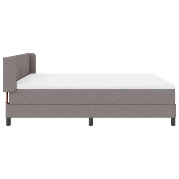 vidaXL Box spring seng med madras Gråbrun 200 x 180 cm Polyester