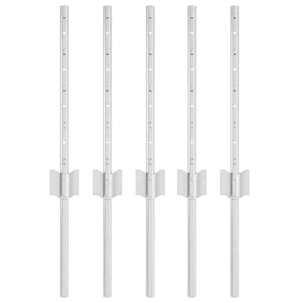 vidaXL Hegnspæl 5 pcs Sølv 40 cm Stål