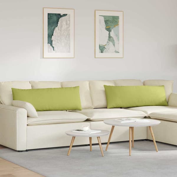 vidaXL Sofapuder 2 pcs Lys grøn 120 x 40 cm Stof