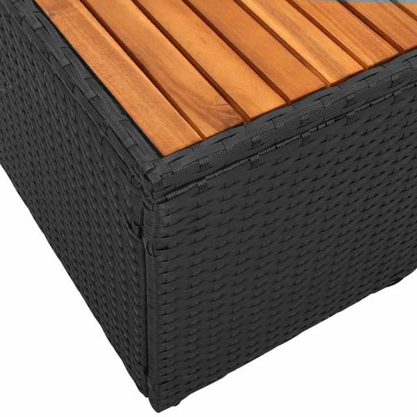 vidaXL Havemøbelsofa Sort 184 x 62 x 85cm polyrattan