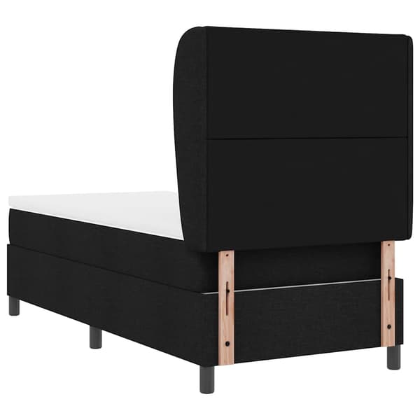 vidaXL Box spring seng med madras Sort 100 x 200 cm Stof