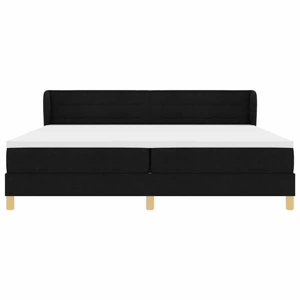vidaXL Box spring seng med madras Sort 200 x 200 cm Stof