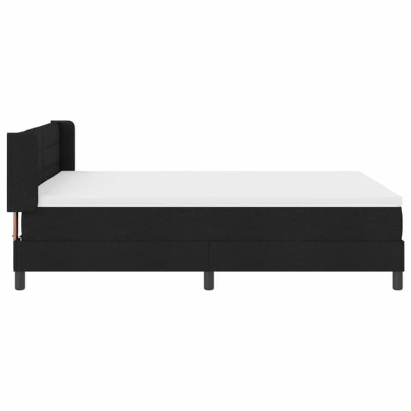 vidaXL Box spring seng med madras Sort 200 x 140 cm Polyester