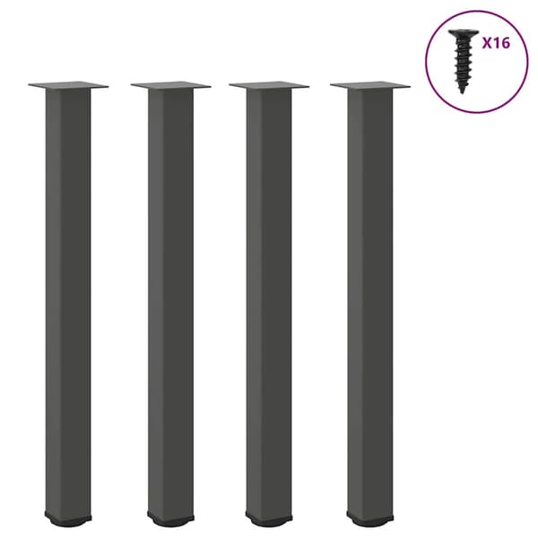 vidaXL barbordsben 4 stk. antracit 100-102 cm stål