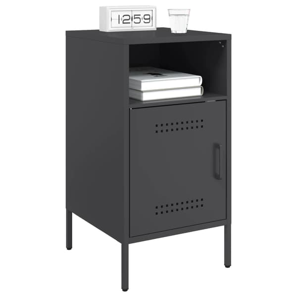 vidaXL sengeborde 2 stk. 36x39x68 cm stål sort