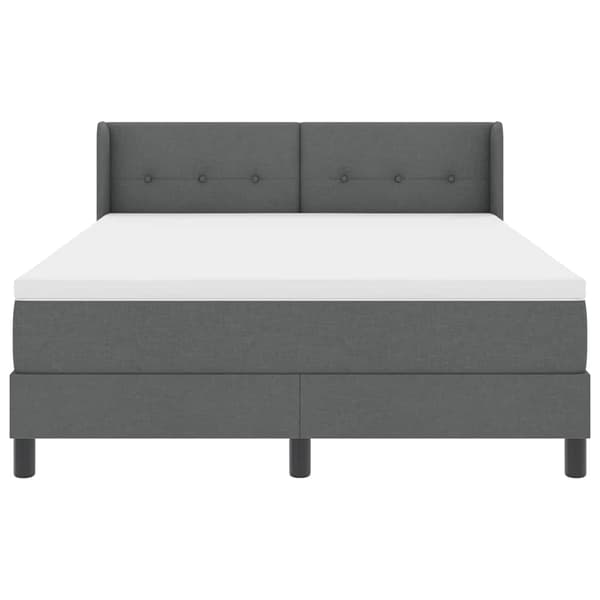 vidaXL Box spring seng med madras Mørkegrå 200 x 160 cm Polyester