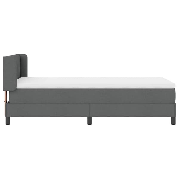 vidaXL Box spring seng med madras Mørkegrå 190 x 90 cm Polyester