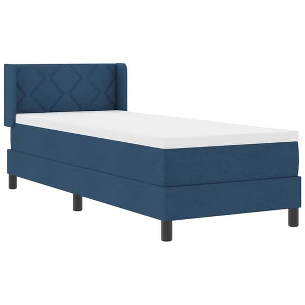 vidaXL Box spring seng med madras Blå 200 x 80 cm Polyester