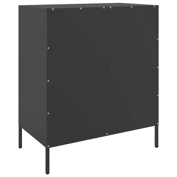 vidaXL skænk 68x39x79 cm stål sort