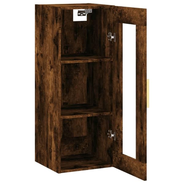 vidaXL vægskab 34,5x34x90 cm røget egetræsfarve