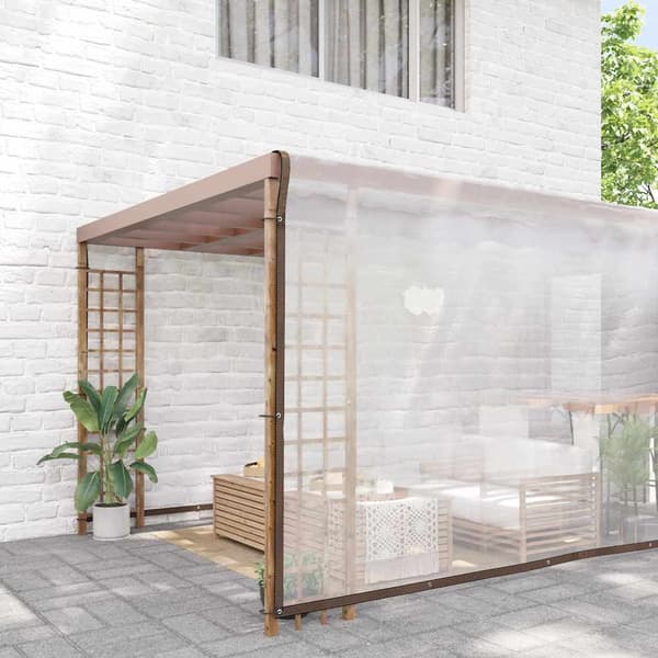 vidaXL kirkas suojapeite silmukoilla 8x8 m polyeteeniä