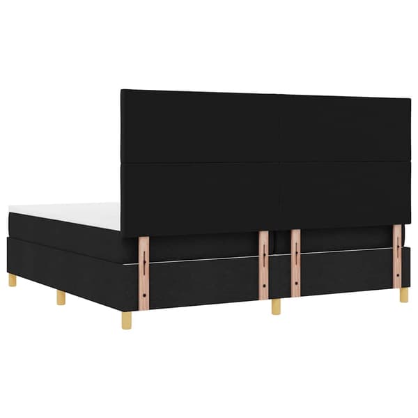 vidaXL Box spring seng med madras Sort 200 x 200 cm Stof