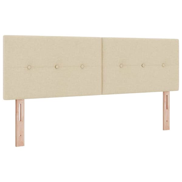 vidaXL Box spring seng med madras Creme 200 x 140 cm Polyester
