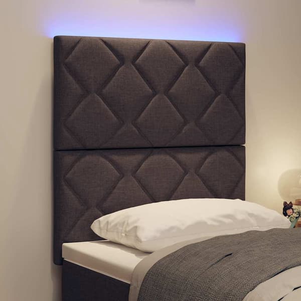 vidaXL LED sengegavl Lysegrå 80 cm Stof