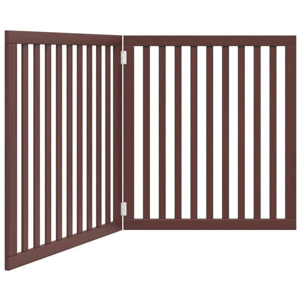 vidaXL hundelåge 2 paneler 160 cm foldbar poppeltræ brun