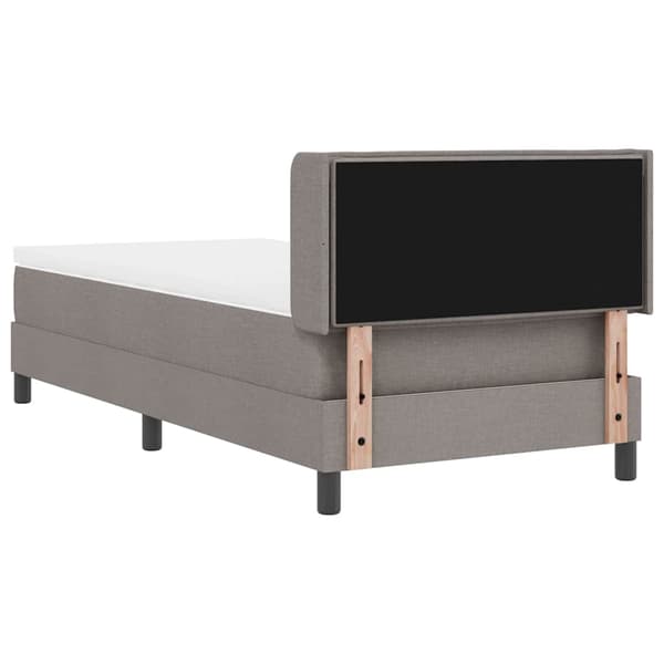 vidaXL Box spring seng med madras Gråbrun 200 x 90 cm Polyester
