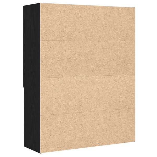 vidaXL badeværelsesskab 70,5x25,5x90 cm sort egetræsfarve