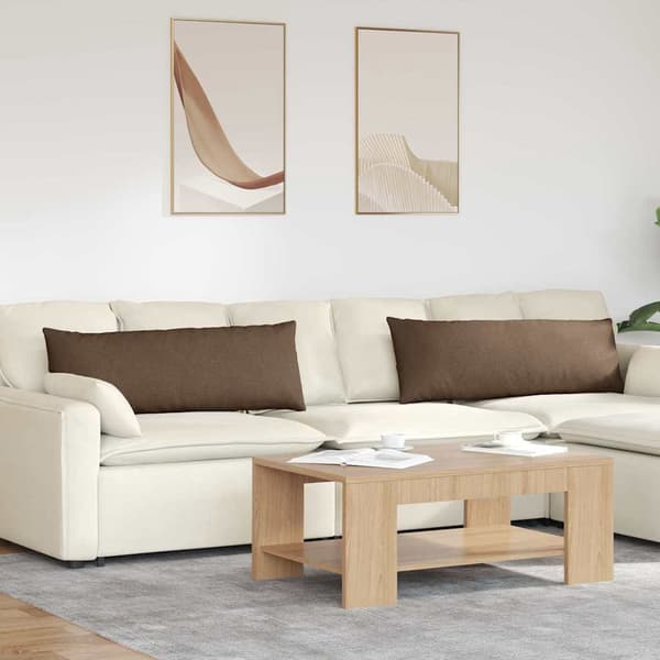 vidaXL Sofapuder 2 pcs Brun 120 x 40 cm Stof
