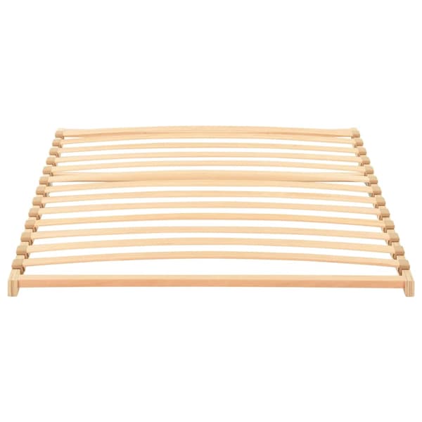 vidaXL Lamelbund Brun 100 x 190 cm Solid bøg