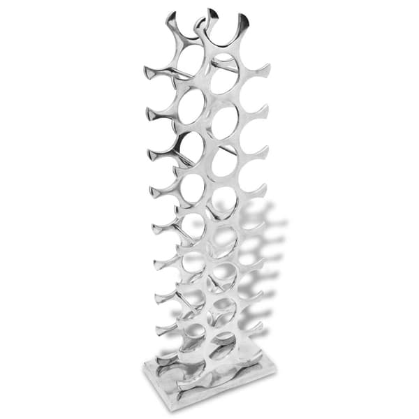 vidaXL Viiniteline Alumiini Hopea 27 Pullolle