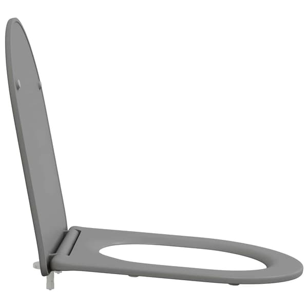 vidaXL WC-istuin Harmaa 47 x 36 x 3,4 cm Duroplast