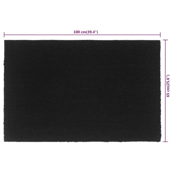 vidaXL dørmåtte 65x100 cm tuftet coir sort