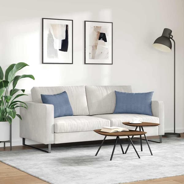 vidaXL Sofapuder 2 pcs Blå 60 x 40 cm Velourstof