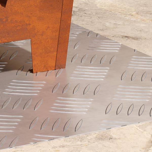 vidaXL Trappe Tread Rektangulær 2 pcs Sølv 60 x 40 cm Aluminium