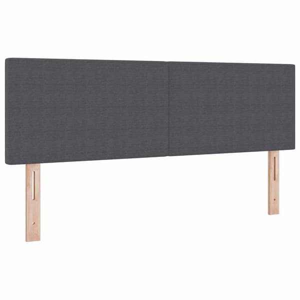 vidaXL Box spring seng Manuel Mørkegrå og Hvid 203 x 144 x 88 cm