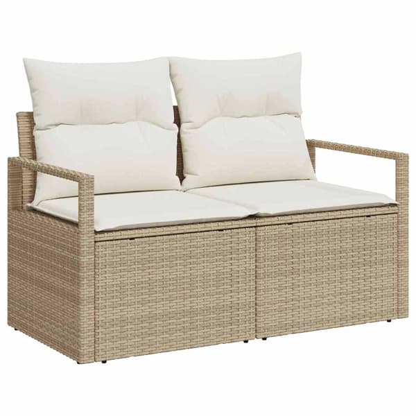 vidaXL Sofa Sæt 5 pcs Beige polyrattan