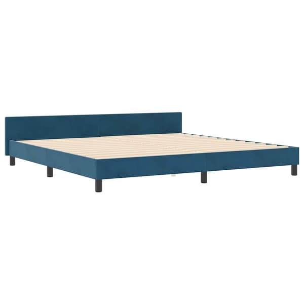 vidaXL Seng Blå 200x200 cm Fløjl
