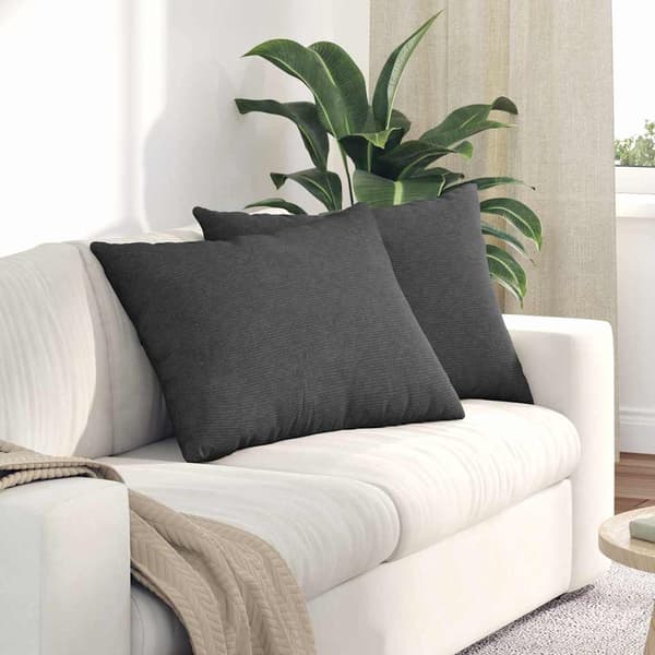 vidaXL Sofapuder 2 pcs Mørkegrå 70 x 50 cm Velourstof