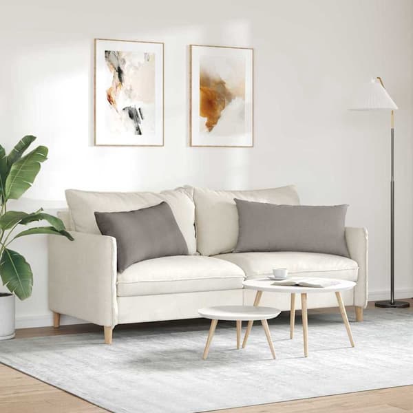 vidaXL Sofapuder 2 pcs Gråbrun 80 x 40 cm Stof
