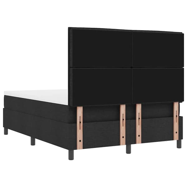 vidaXL Box spring seng med madras Sort 140 x 200 cm Stof