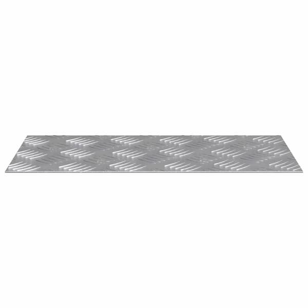 vidaXL Trappe Tread Rektangulær 2 pcs Sølv 40 x 20 cm Aluminium