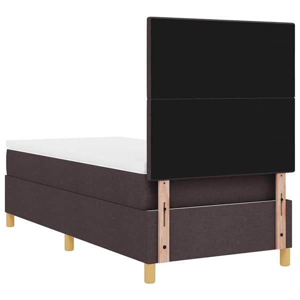 vidaXL Box spring seng med madras Mørk Brun 90 x 190 cm Stof