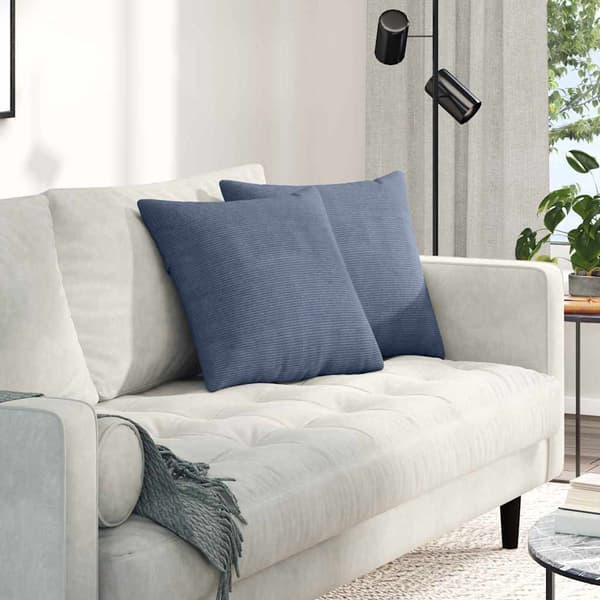 vidaXL Sofapuder 2 pcs Blå 45 x 45 cm Velourstof