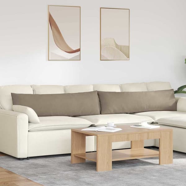 vidaXL Sofapuder 2 pcs Gråbrun 145 x 40 cm Stof