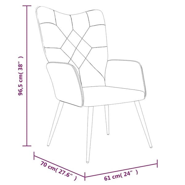 vidaXL lænestol stof patchwork