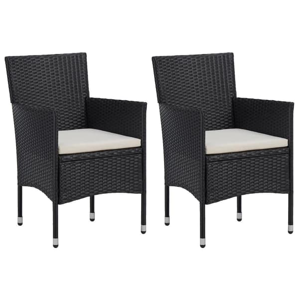 vidaXL havestole 2 stk. polyrattan sort