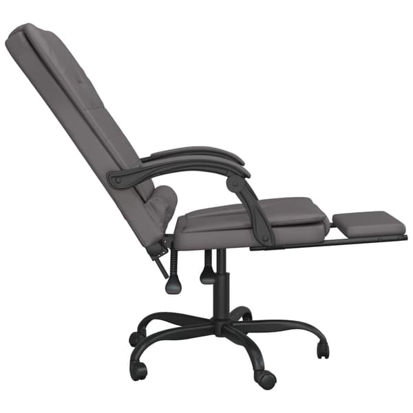 vidaXL kontorstol med massagefunktion kunstlæder grå