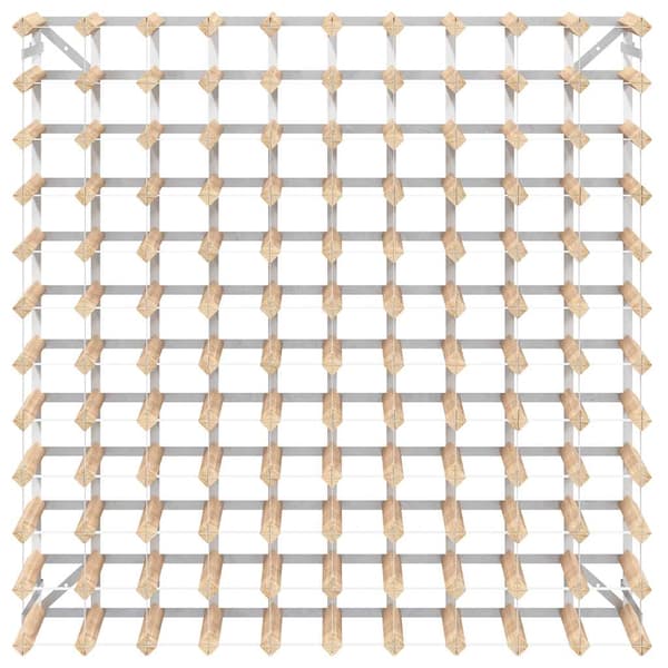 vidaXL Viinipulloteline 120 pullolle kierrätetty puu