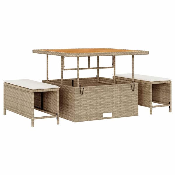 vidaXL Havesofa Sæt 8 pcs Beige polyrattan